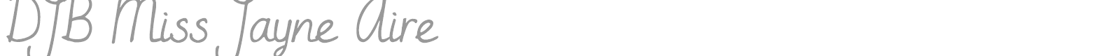 DJB Miss Jayne Aire font preview